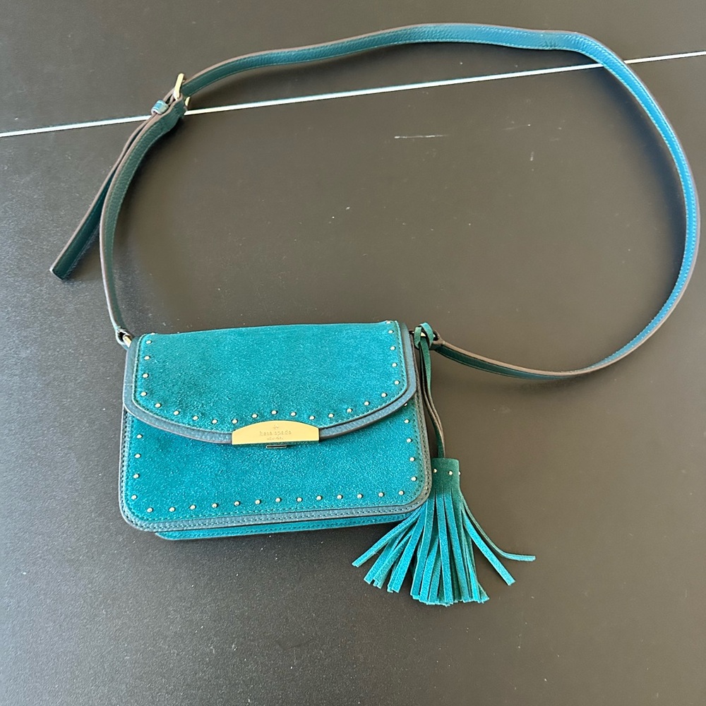 Kate Spade Teal Crossbody Bag with Tassel